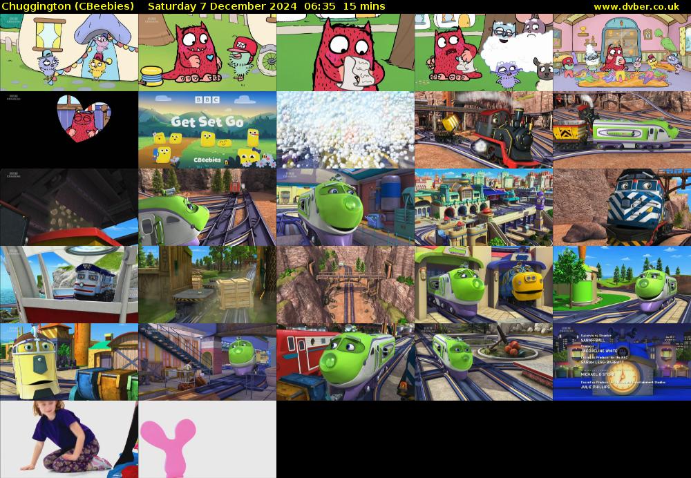 Chuggington (CBeebies) Saturday 7 December 2024 06:35 - 06:50