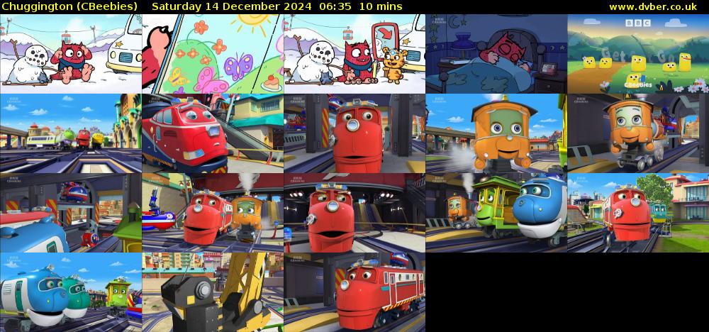 Chuggington (CBeebies) Saturday 14 December 2024 06:35 - 06:45