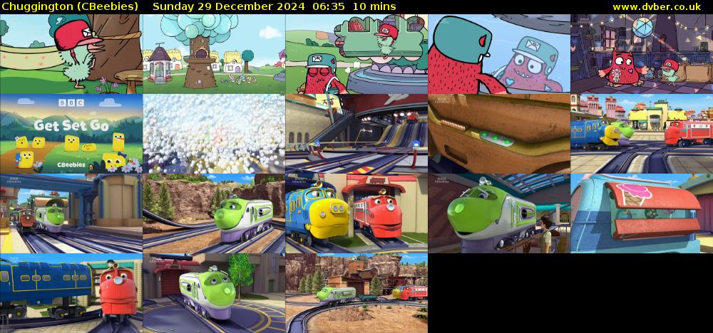 Chuggington (CBeebies) Sunday 29 December 2024 06:35 - 06:45