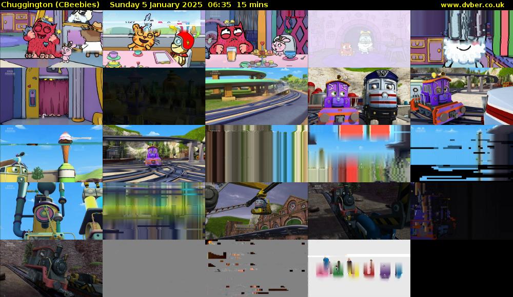 Chuggington (CBeebies) Sunday 5 January 2025 06:35 - 06:50