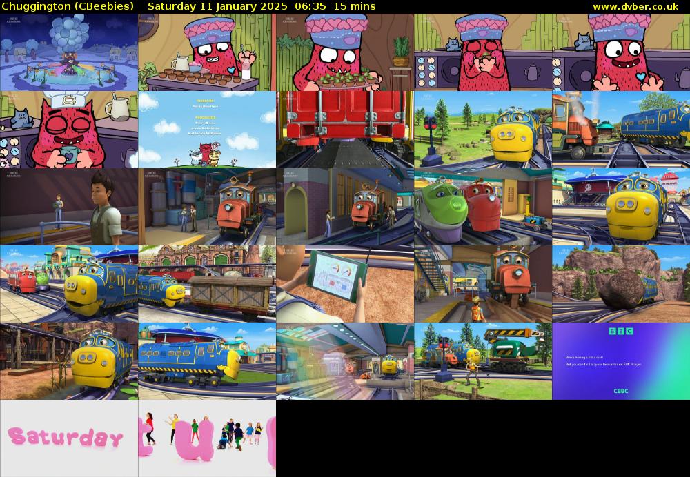 Chuggington (CBeebies) Saturday 11 January 2025 06:35 - 06:50