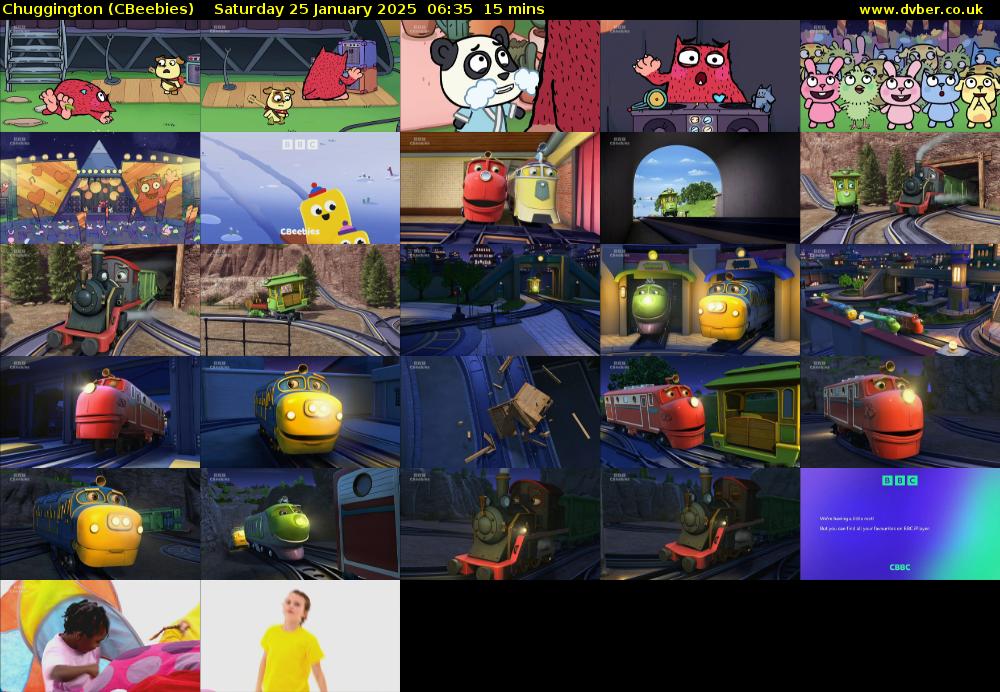 Chuggington (CBeebies) Saturday 25 January 2025 06:35 - 06:50