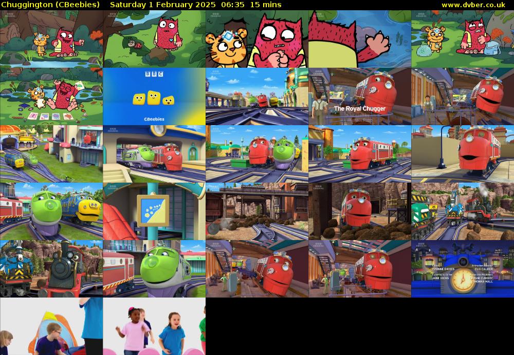 Chuggington (CBeebies) Saturday 1 February 2025 06:35 - 06:50