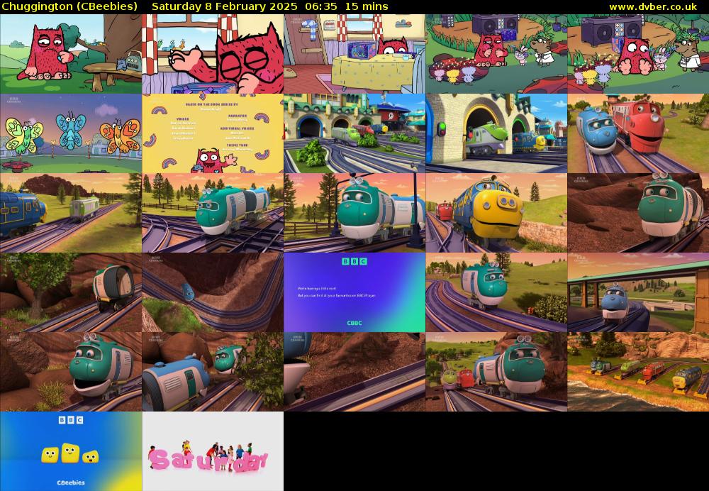 Chuggington (CBeebies) Saturday 8 February 2025 06:35 - 06:50