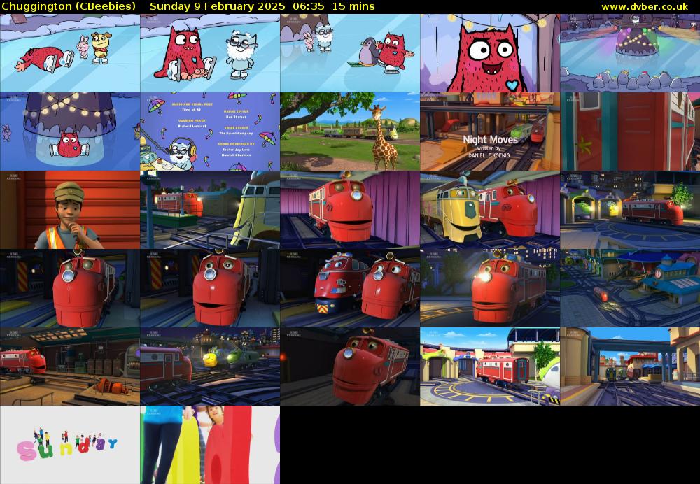 Chuggington (CBeebies) Sunday 9 February 2025 06:35 - 06:50
