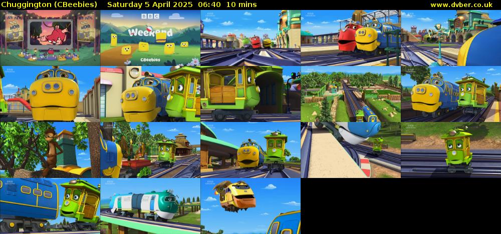Chuggington (CBeebies) Saturday 5 April 2025 06:40 - 06:50