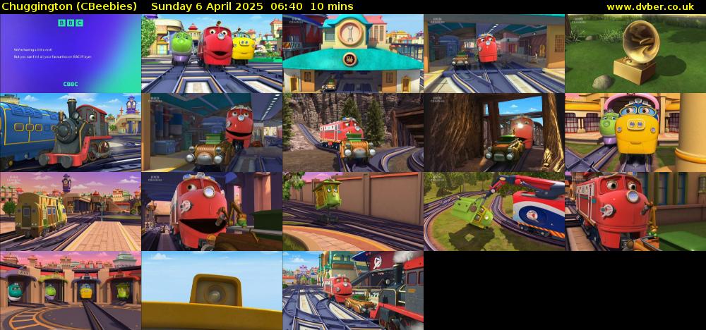 Chuggington (CBeebies) Sunday 6 April 2025 06:40 - 06:50