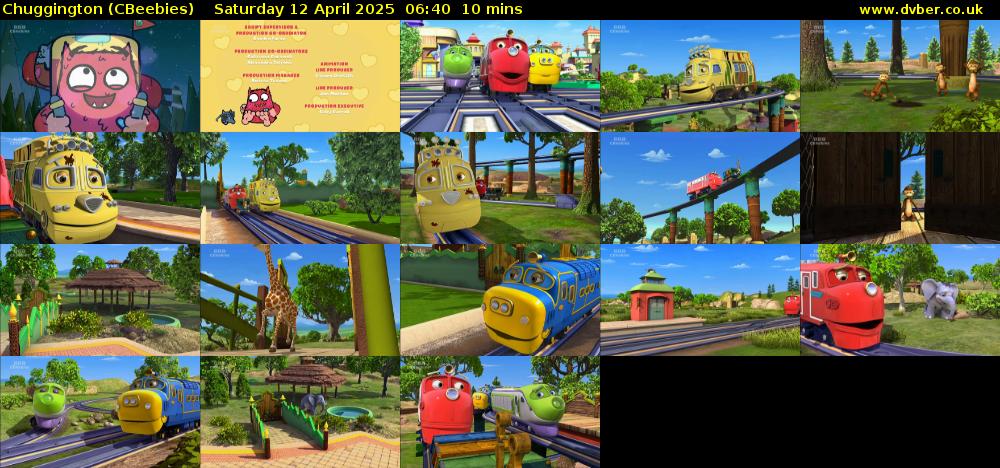 Chuggington (CBeebies) Saturday 12 April 2025 06:40 - 06:50