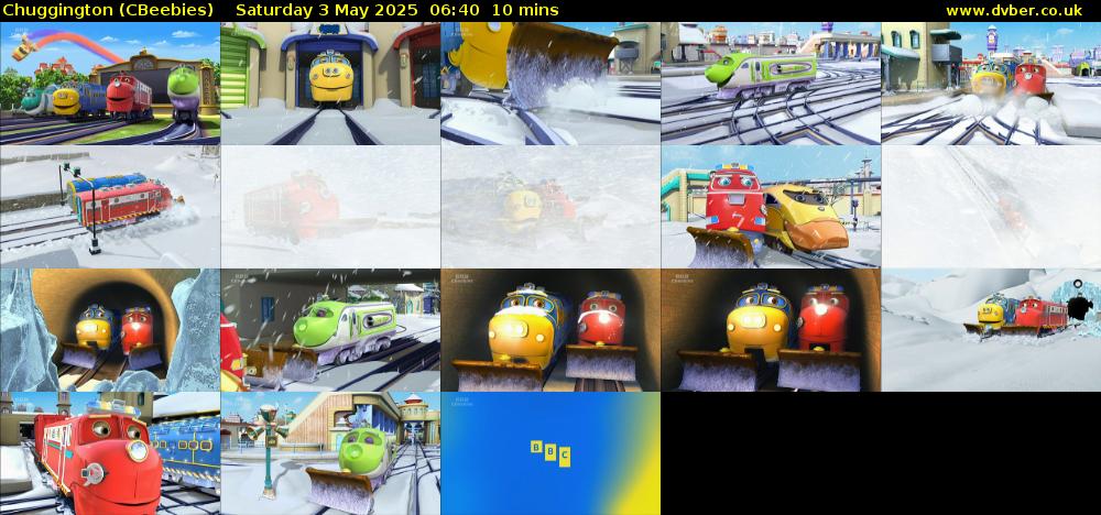 Chuggington (CBeebies) Saturday 3 May 2025 06:40 - 06:50