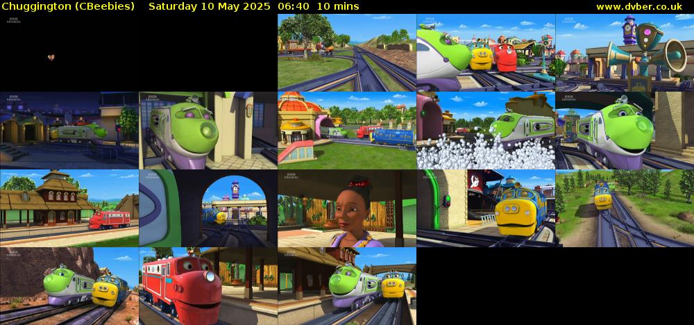 Chuggington (CBeebies) Saturday 10 May 2025 06:40 - 06:50