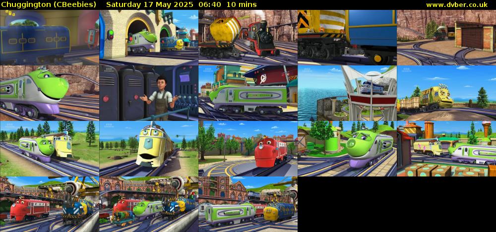 Chuggington (CBeebies) Saturday 17 May 2025 06:40 - 06:50