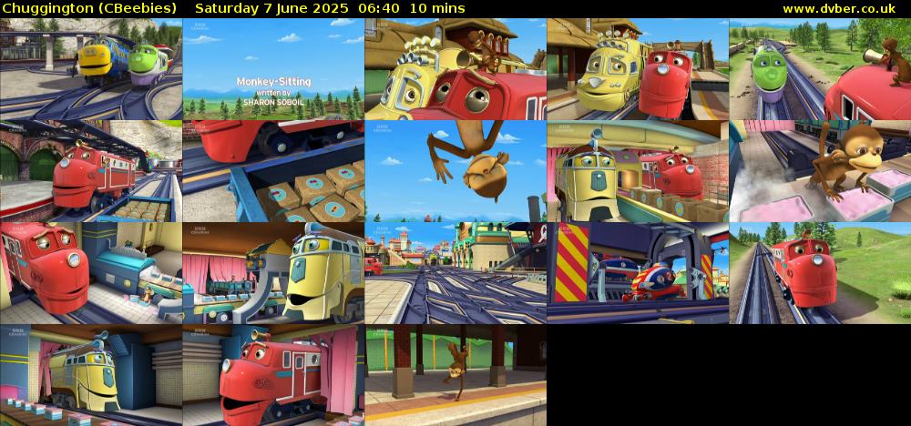 Chuggington (CBeebies) Saturday 7 June 2025 06:40 - 06:50