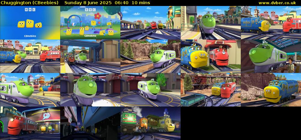 Chuggington (CBeebies) Sunday 8 June 2025 06:40 - 06:50