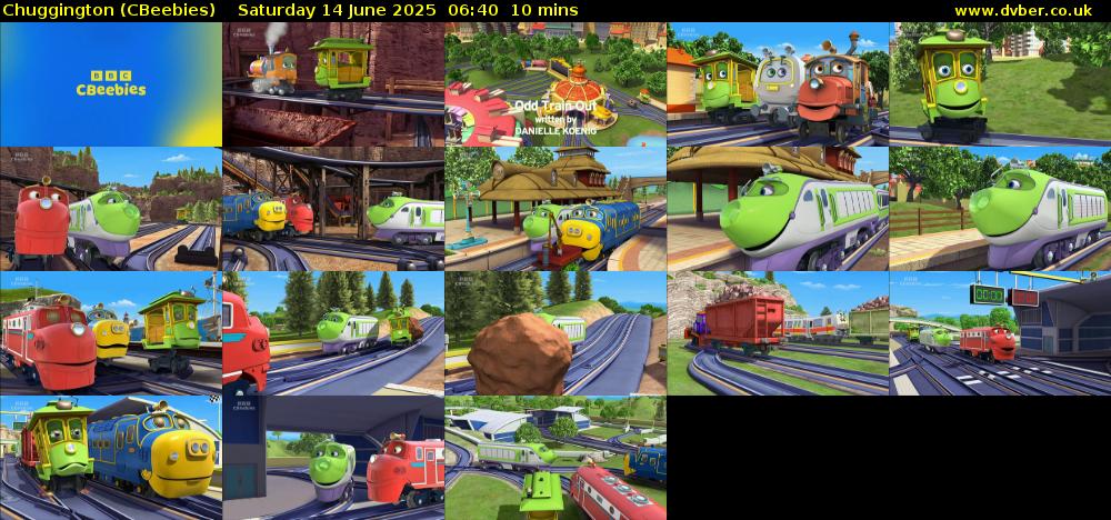 Chuggington (CBeebies) Saturday 14 June 2025 06:40 - 06:50