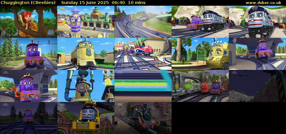 Chuggington (CBeebies) Sunday 15 June 2025 06:40 - 06:50