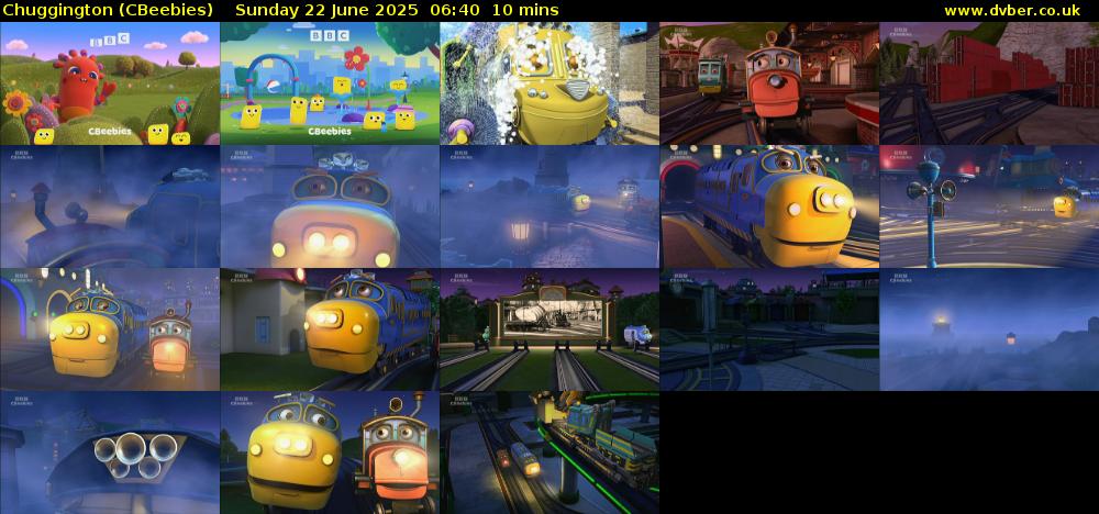 Chuggington (CBeebies) Sunday 22 June 2025 06:40 - 06:50