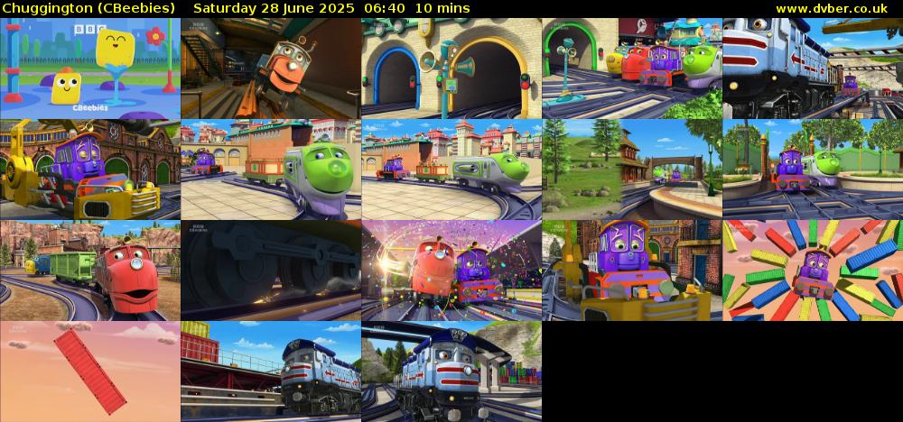 Chuggington (CBeebies) Saturday 28 June 2025 06:40 - 06:50