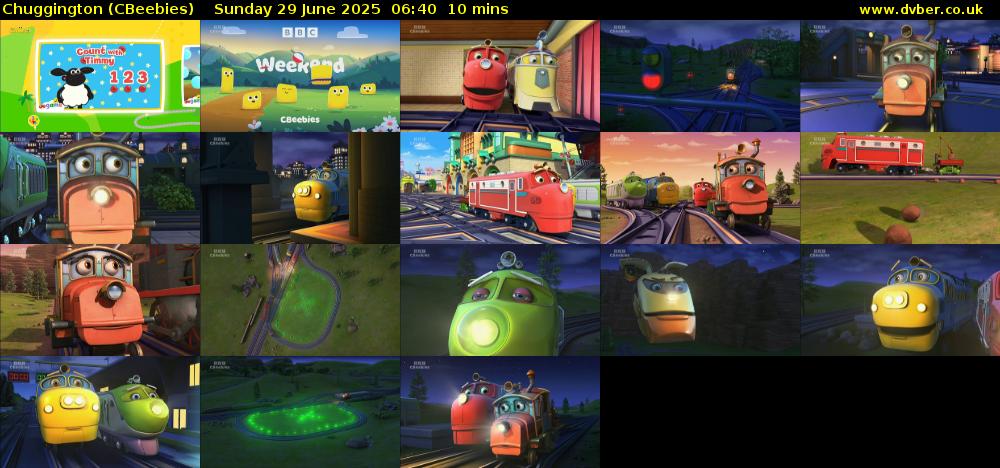 Chuggington (CBeebies) Sunday 29 June 2025 06:40 - 06:50