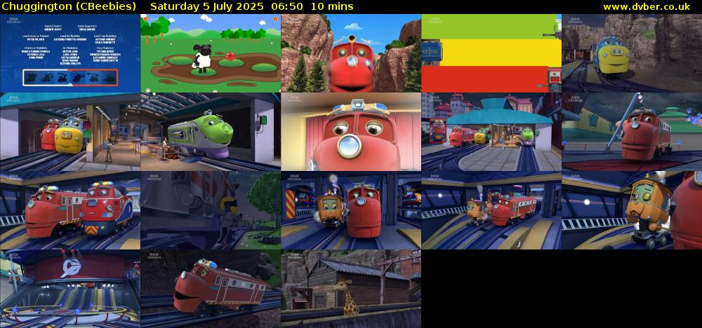 Chuggington (CBeebies) Saturday 5 July 2025 06:50 - 07:00