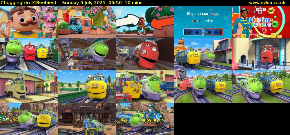 Chuggington (CBeebies) Sunday 6 July 2025 06:50 - 07:00