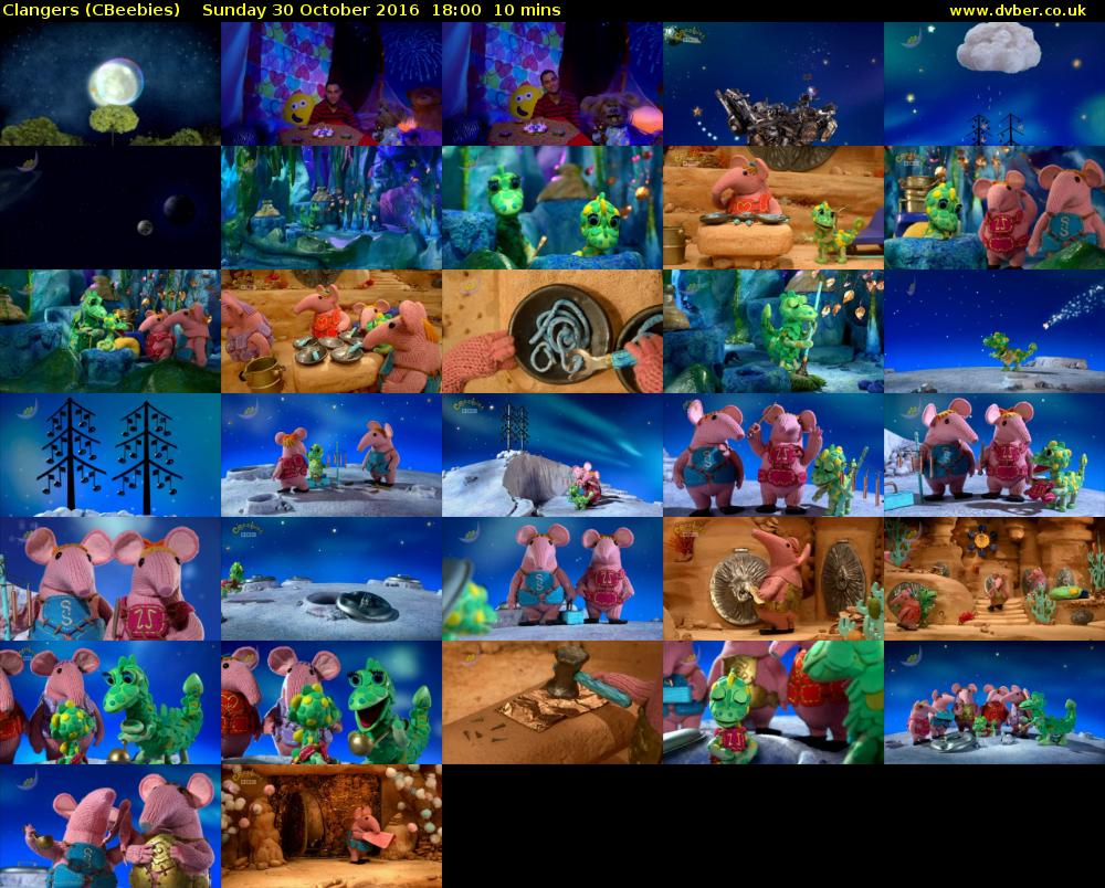 Clangers (CBeebies) Sunday 30 October 2016 18:00 - 18:10
