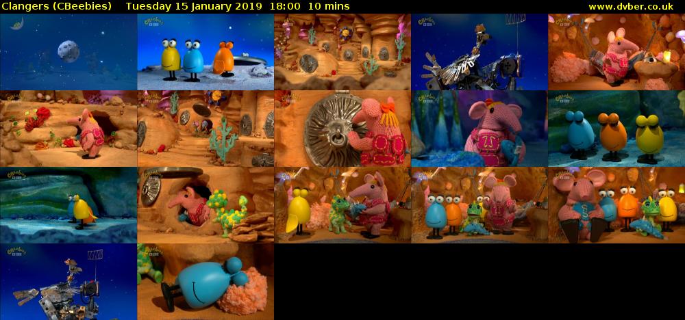 Clangers (CBeebies) Tuesday 15 January 2019 18:00 - 18:10