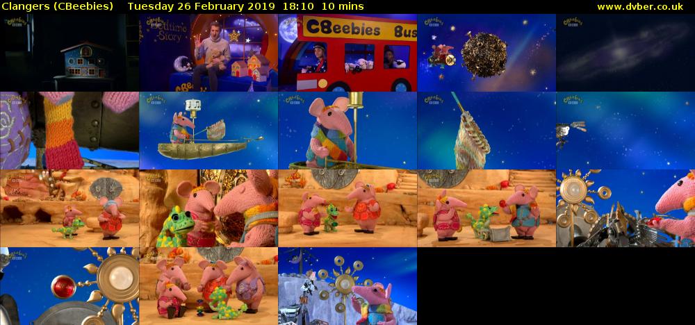 Clangers (CBeebies) Tuesday 26 February 2019 18:10 - 18:20