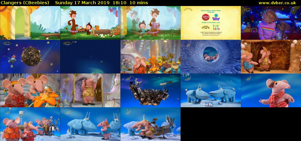Clangers (CBeebies) Sunday 17 March 2019 18:10 - 18:20