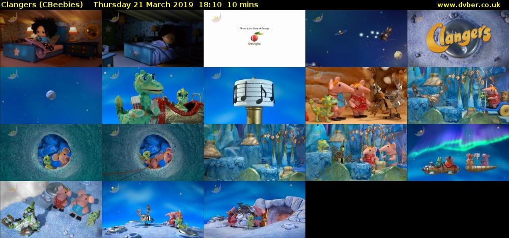 Clangers (CBeebies) Thursday 21 March 2019 18:10 - 18:20