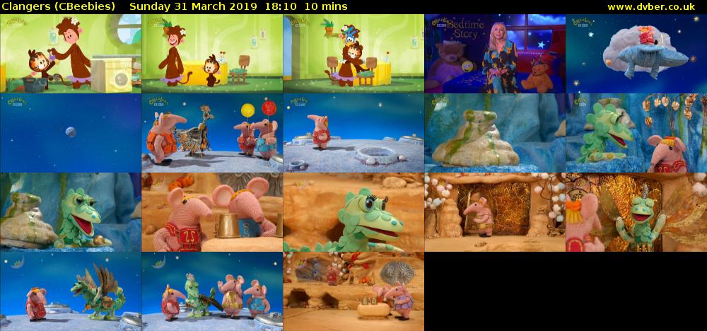 Clangers (CBeebies) Sunday 31 March 2019 18:10 - 18:20