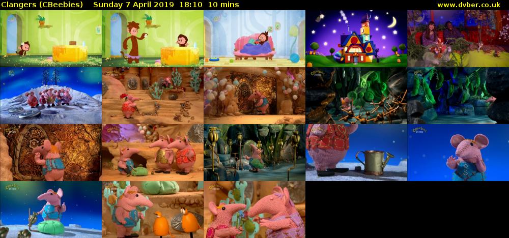 Clangers (CBeebies) Sunday 7 April 2019 18:10 - 18:20
