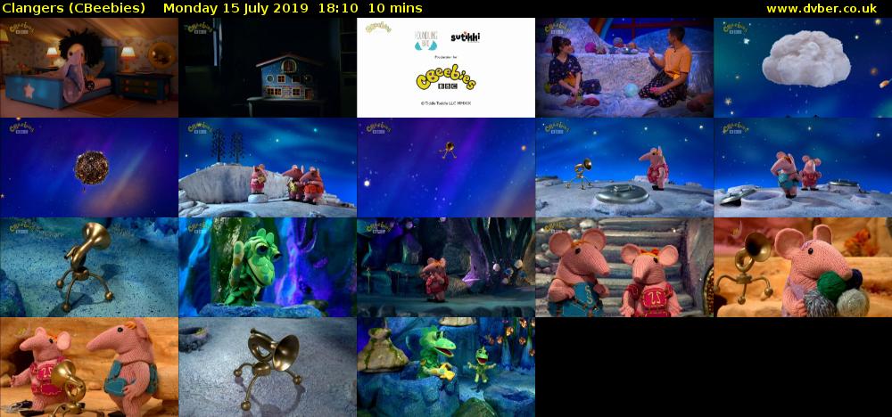 Clangers (CBeebies) Monday 15 July 2019 18:10 - 18:20
