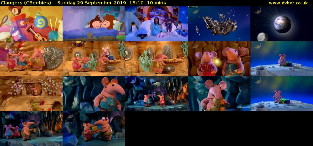 Clangers (CBeebies) Sunday 29 September 2019 18:10 - 18:20