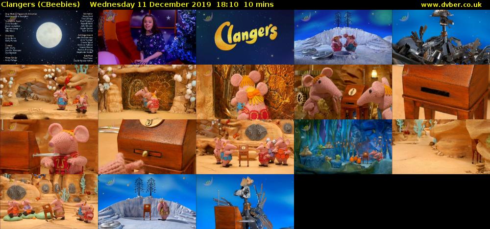 Clangers (CBeebies) Wednesday 11 December 2019 18:10 - 18:20