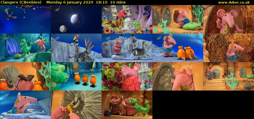 Clangers (CBeebies) Monday 6 January 2020 18:10 - 18:20