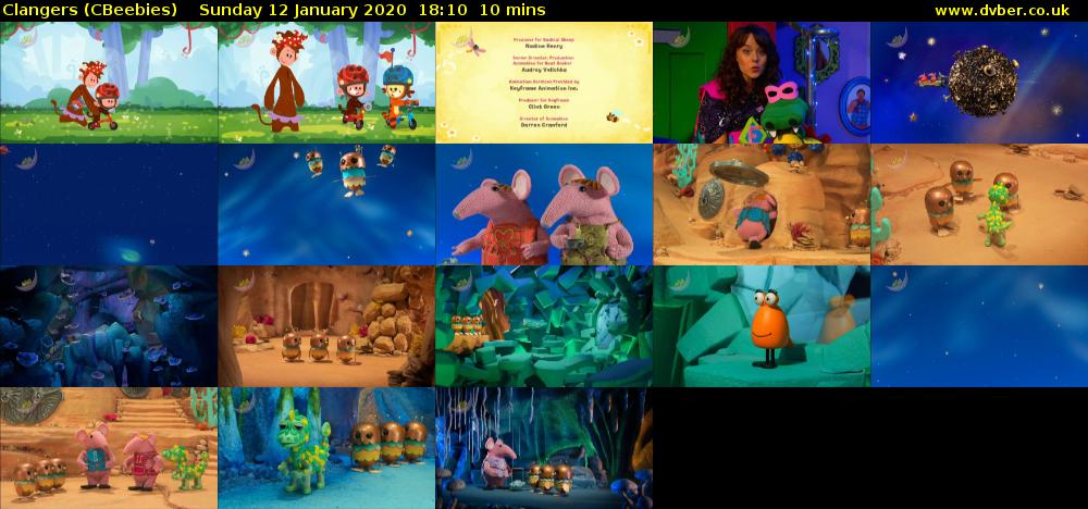 Clangers (CBeebies) Sunday 12 January 2020 18:10 - 18:20