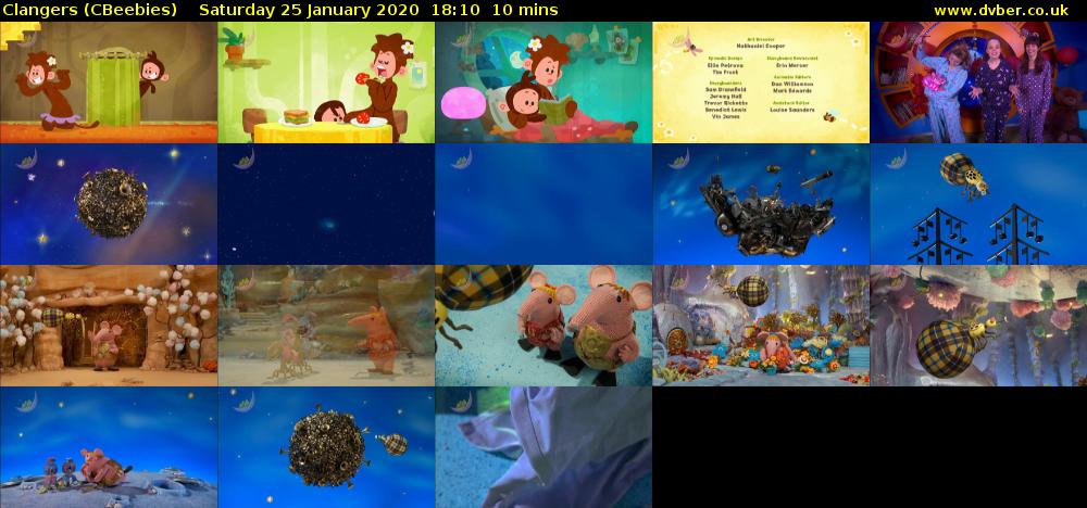 Clangers (CBeebies) Saturday 25 January 2020 18:10 - 18:20