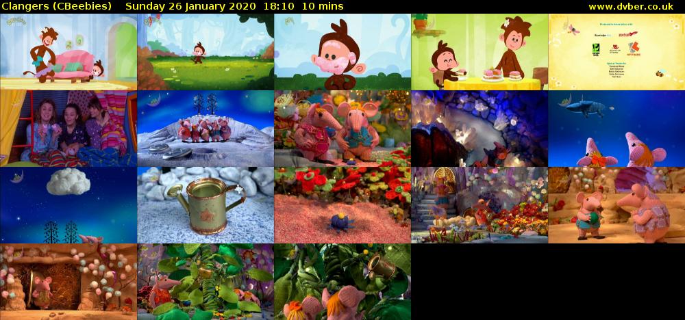 Clangers (CBeebies) Sunday 26 January 2020 18:10 - 18:20