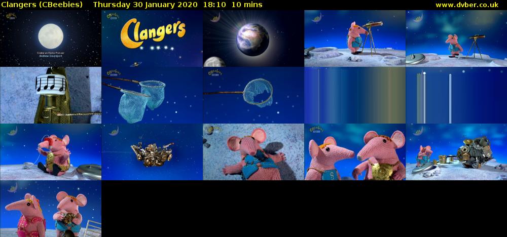 Clangers (CBeebies) Thursday 30 January 2020 18:10 - 18:20