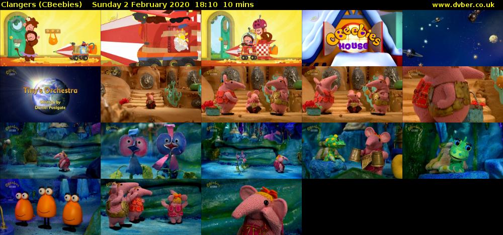 Clangers (CBeebies) Sunday 2 February 2020 18:10 - 18:20