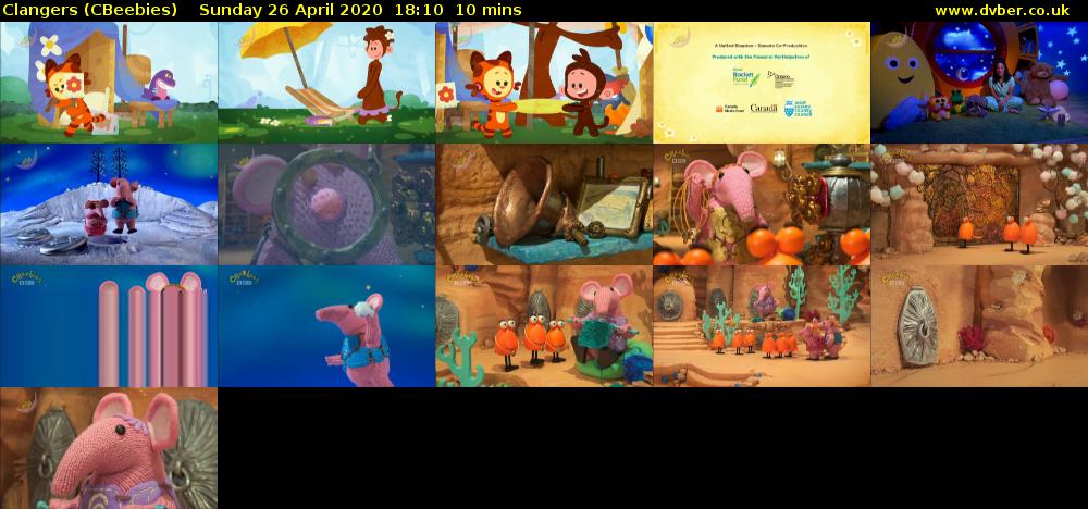 Clangers (CBeebies) Sunday 26 April 2020 18:10 - 18:20