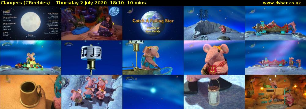 Clangers (CBeebies) Thursday 2 July 2020 18:10 - 18:20