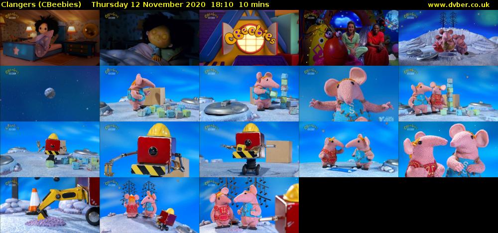 Clangers (CBeebies) Thursday 12 November 2020 18:10 - 18:20