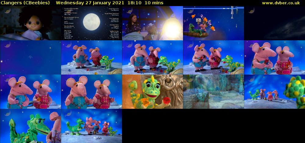 Clangers (CBeebies) Wednesday 27 January 2021 18:10 - 18:20