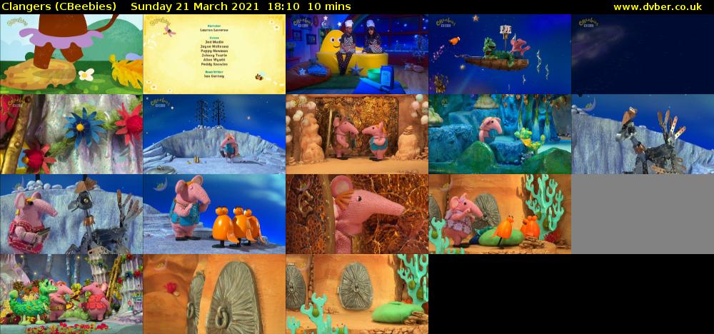 Clangers (CBeebies) Sunday 21 March 2021 18:10 - 18:20