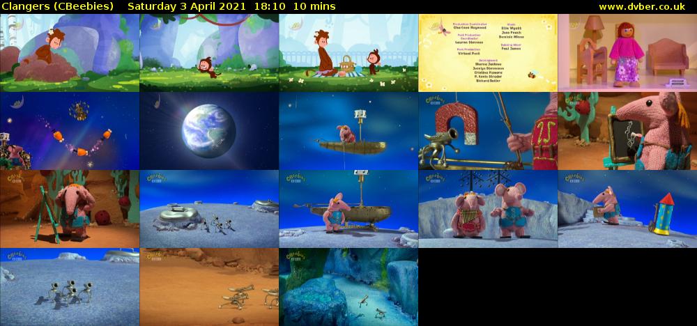 Clangers (CBeebies) Saturday 3 April 2021 18:10 - 18:20