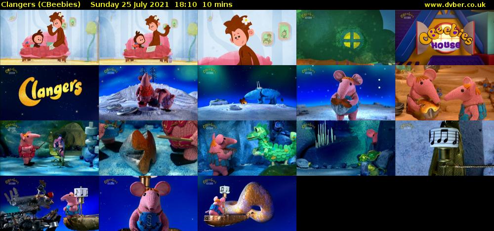 Clangers (CBeebies) Sunday 25 July 2021 18:10 - 18:20