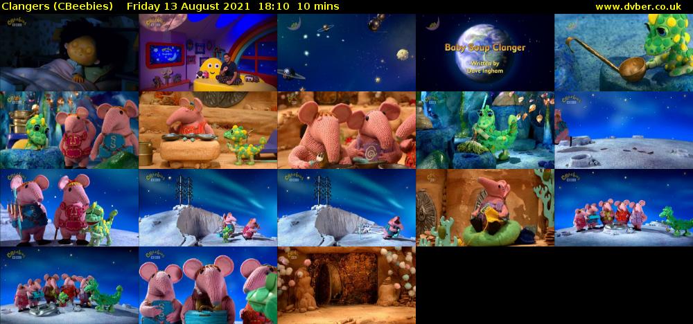 Clangers (CBeebies) Friday 13 August 2021 18:10 - 18:20