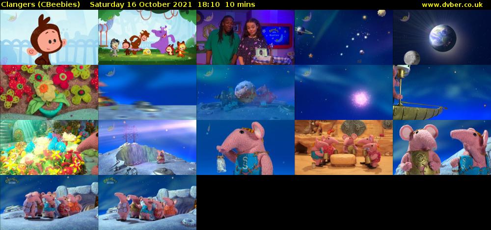 Clangers (CBeebies) Saturday 16 October 2021 18:10 - 18:20