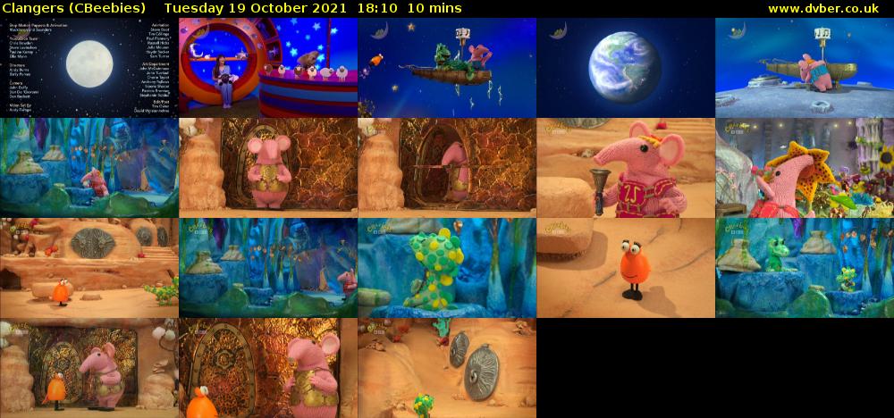 Clangers (CBeebies) Tuesday 19 October 2021 18:10 - 18:20